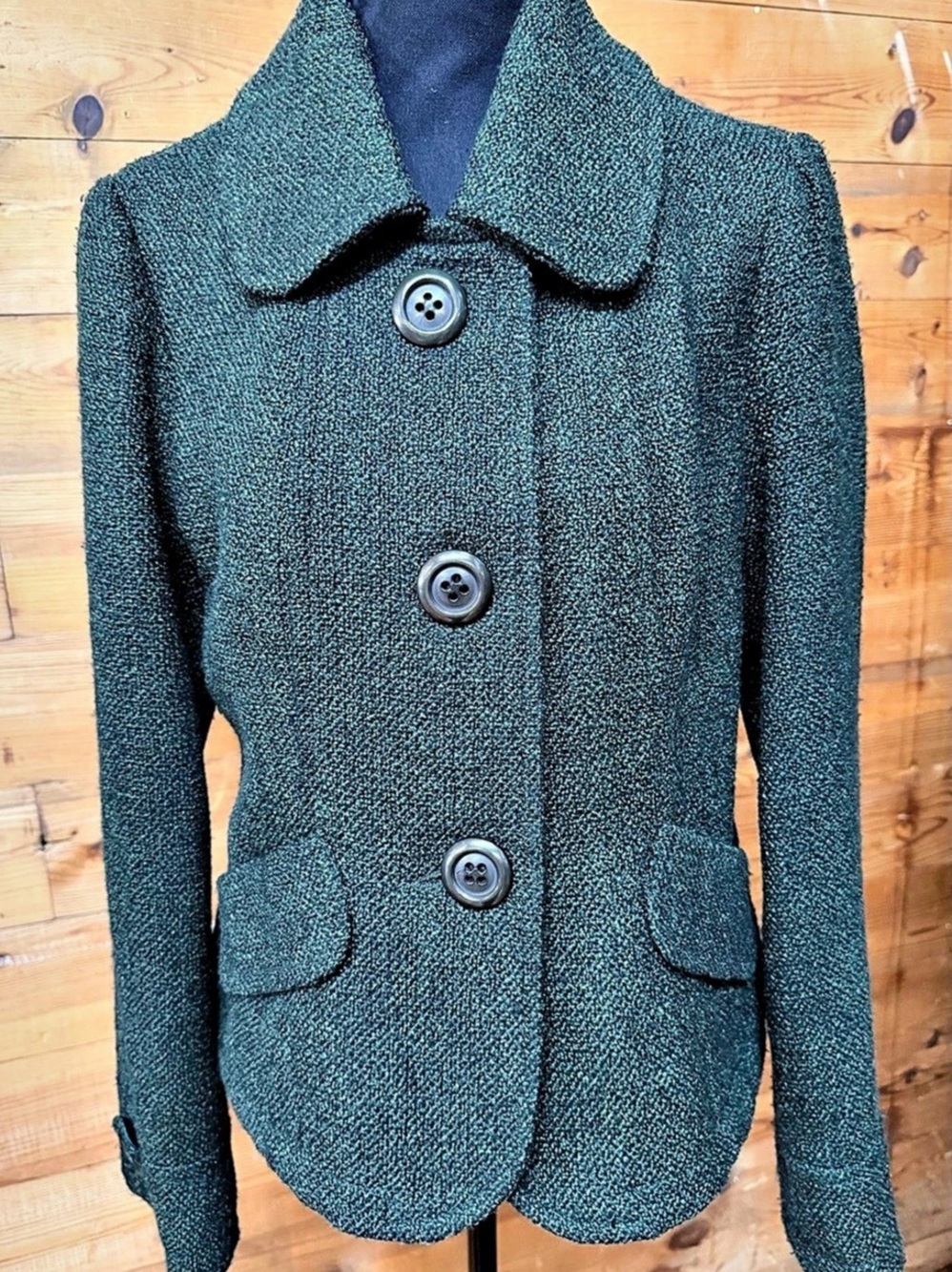 Dark Green Blazer Size Medium Like New